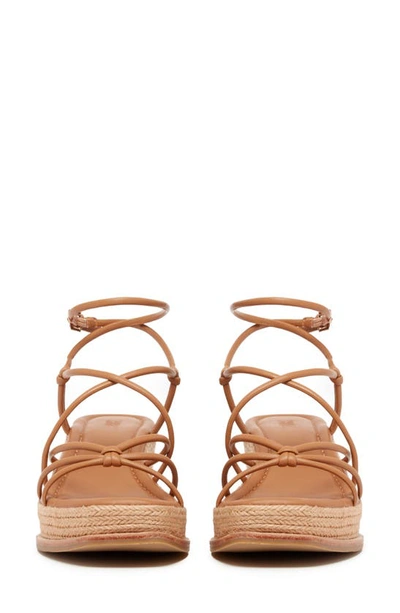 Shop Paige Julia Ankle Strap Espadrille Platform Wedge Sandal In Cognac