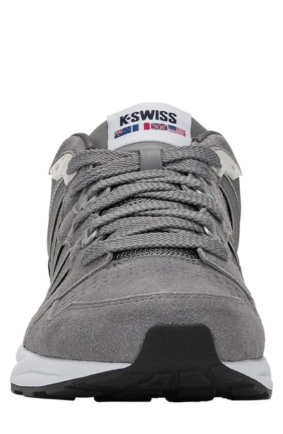 Shop K-swiss Si-18 Rannell Suede Sneaker In Frost Gray/ Gunmetal