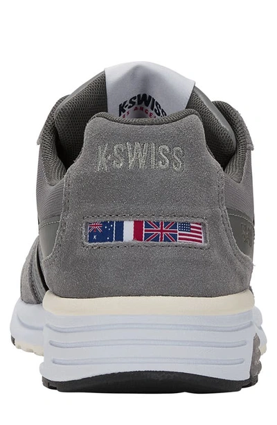 Shop K-swiss Si-18 Rannell Suede Sneaker In Frost Gray/ Gunmetal