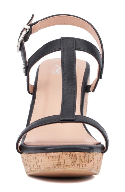 Shop New York And Company Aimee Wedge Sandal In Black