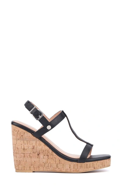 Shop New York And Company Aimee Wedge Sandal In Black