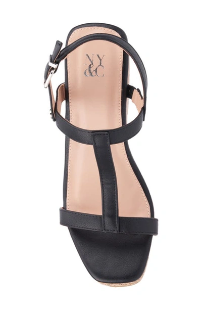Shop New York And Company Aimee Wedge Sandal In Black