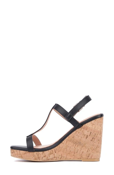 Shop New York And Company Aimee Wedge Sandal In Black