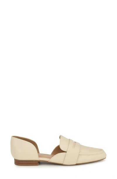 Shop Nine West Andes D'orsay Penny Loafer In Chic Cream Smooth