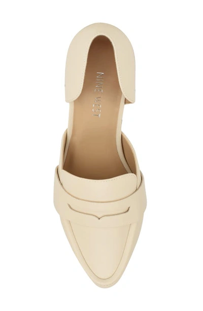 Shop Nine West Andes D'orsay Penny Loafer In Chic Cream Smooth