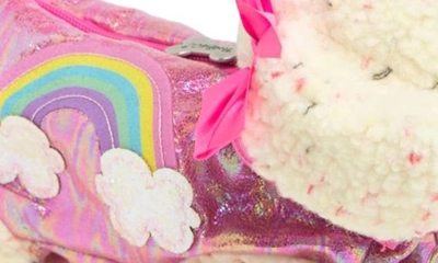 Shop Poochie And Co Kids' Rainbow Bichon Frisé Purse In Pink Multi