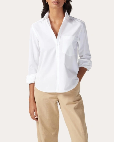Shop With Nothing Underneath Women's The Poplin Classic Shirt In White