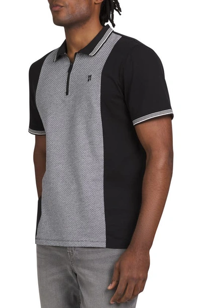 Shop Dkny Sportswear Kole Zipper Polo In Black