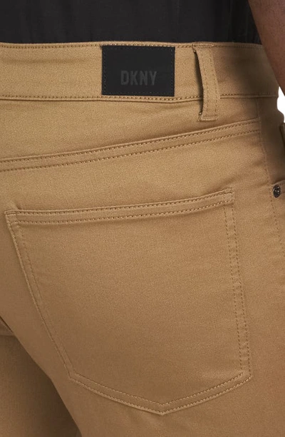 Shop Dkny Sportswear Ultimate Slim Fit Stretch Pants In Deep Khaki