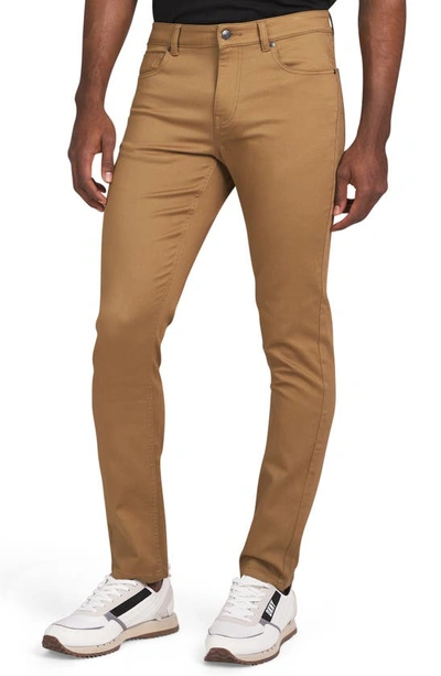 Shop Dkny Sportswear Ultimate Slim Fit Stretch Pants In Deep Khaki