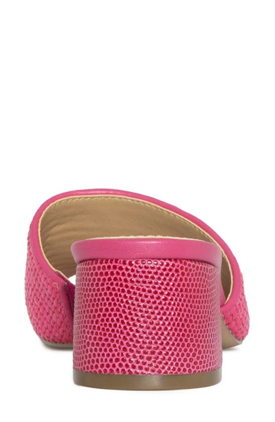 Donald Pliner Naia Embossed Slide Sandal In Magenta