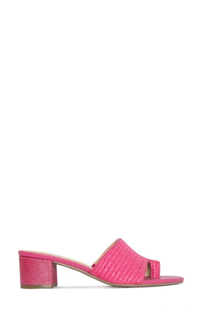 Donald Pliner Naia Embossed Slide Sandal In Magenta