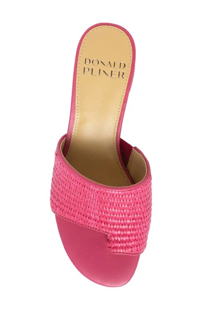 Donald Pliner Naia Embossed Slide Sandal In Magenta
