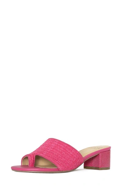 Donald Pliner Naia Embossed Slide Sandal In Magenta