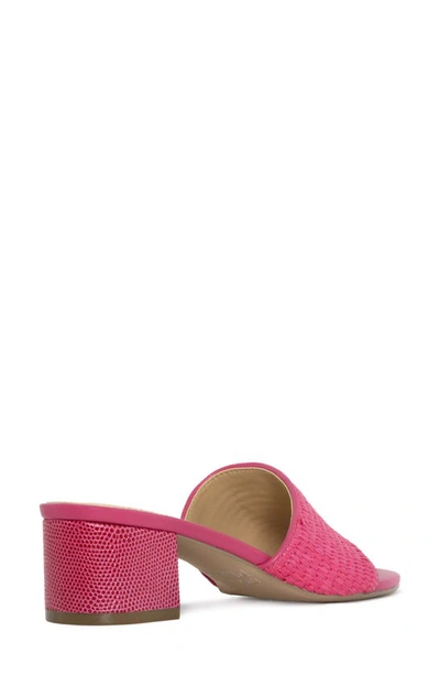Donald Pliner Naia Embossed Slide Sandal In Magenta