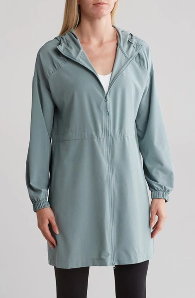 Shop Z By Zella Alto Oversize Trench Coat In Grey Thunder
