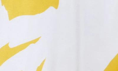 Shop Dkny Print Halter Maxi Dress In White/ Pop Yellow Multi