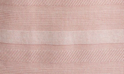 Robert Barakett Rocky Stripe Quarter Zip Cotton Polo In Coral Tulip