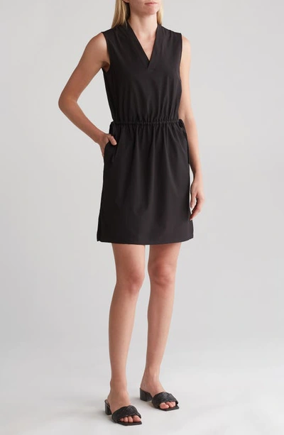 Shop Calvin Klein Commuter V-neck Dress In Black