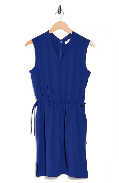 Shop Calvin Klein Commuter V-neck Dress In Ultramarine