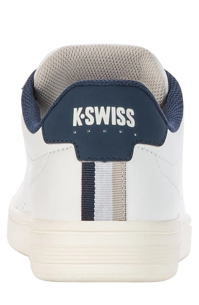 Shop K-swiss Base Court Sneaker In Brilliant White/ Sea/ Rainy