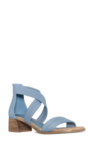 Shop Donald Pliner Snake Embossed Sandal In Denim