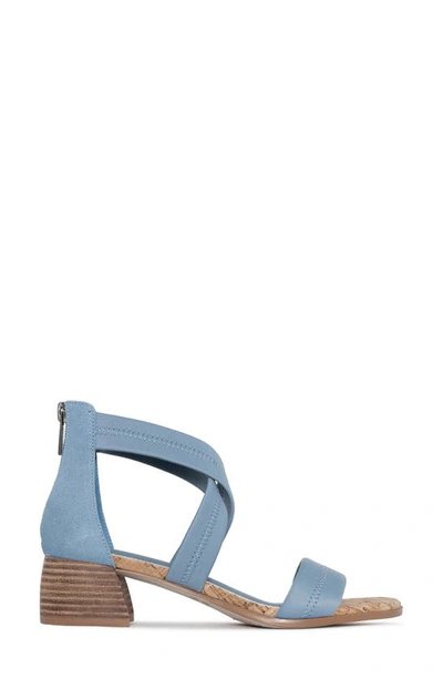 Shop Donald Pliner Snake Embossed Sandal In Denim