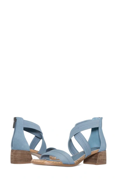 Shop Donald Pliner Snake Embossed Sandal In Denim