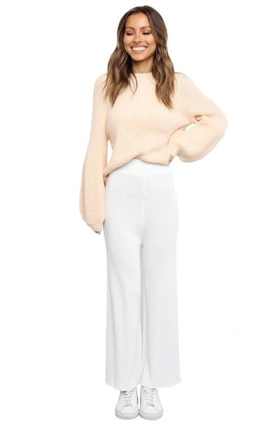 Petal And Pup London Blouson Sleeve Sweater In Beige