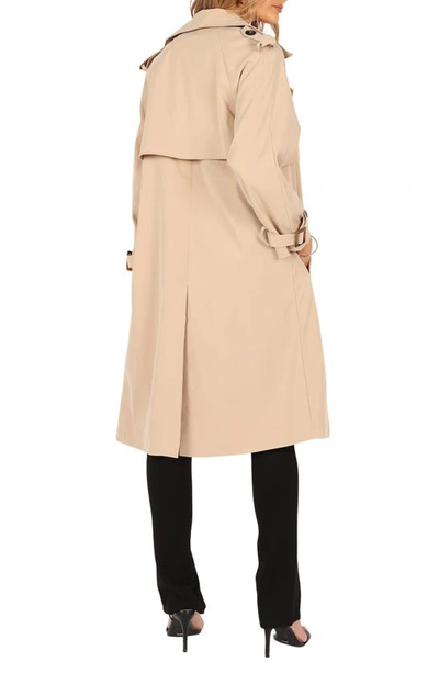 Shop Petal And Pup Petal & Pup Trina Belted Trench Coat In Beige