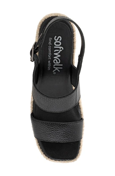 Shop Softwalk Hartley Espadrille Wedge Sandal In Black