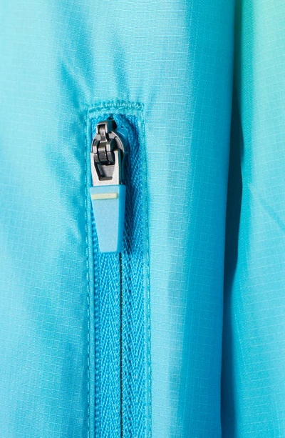 Shop Psycho Bunny Kids' Ombré Water Repellent Zip-up Hooded Jacket In Atomic Blue