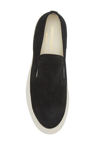 Common Projects Suede Slip-on Sneaker In Black