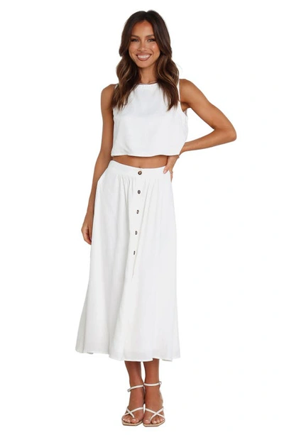 Petal And Pup Sutton Sleeveless Crop Top In White