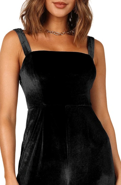 Petal And Pup Womens Scarlette Velvet Jumpsuit In Black