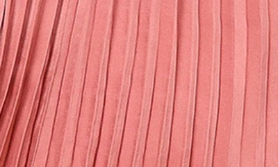 Petal And Pup Noelle Long Sleeve Pleated Satin Midi Dress In Blush