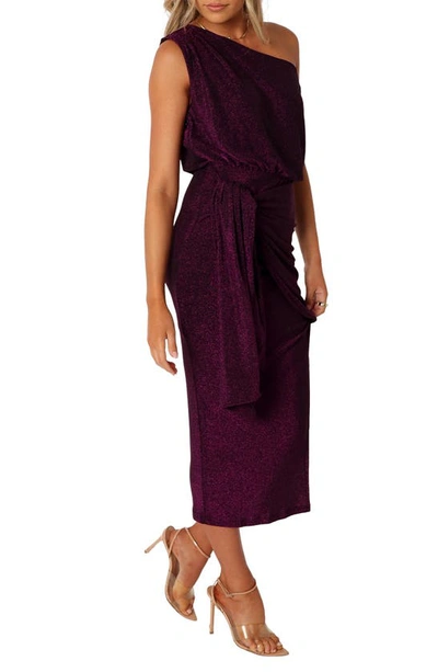 Petal And Pup Womens Santiago Off Shoulder Midi Dress In Purple