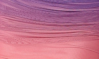 Petal And Pup Dakota Print One-shoulder Maxi Dress In Purple Gradient
