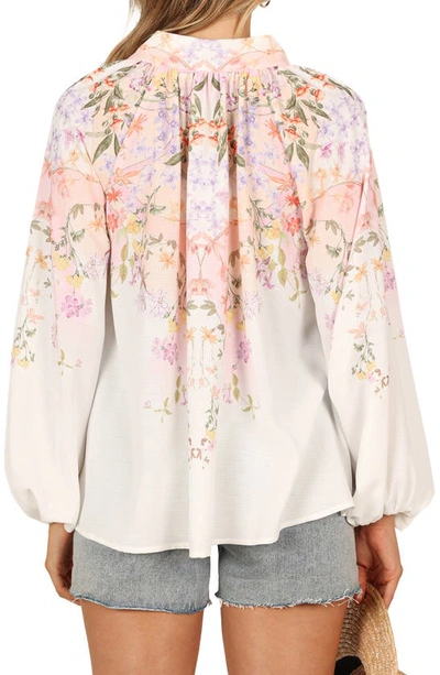 Petal And Pup Womens Tiarna Shirt In White Floral