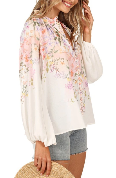 Petal And Pup Womens Tiarna Shirt In White Floral