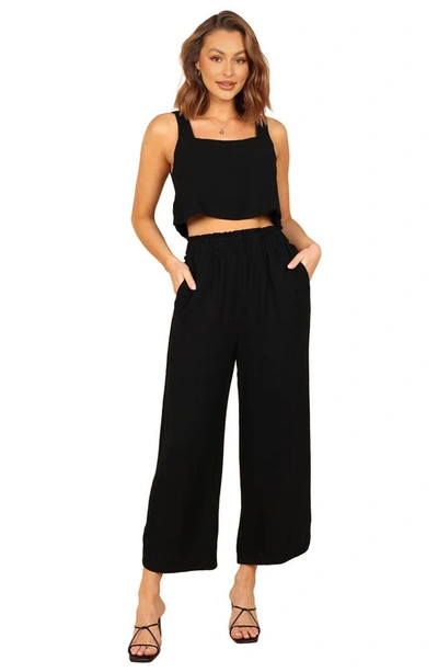 Petal And Pup Womens Eleanor Cropped Top In Black