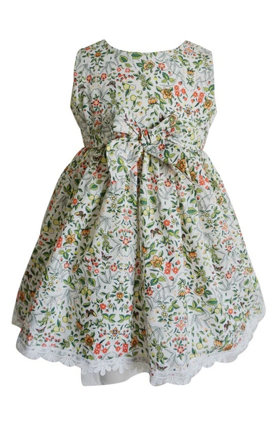 Shop Popatu Kids' Floral Party Dress In Cream Multi