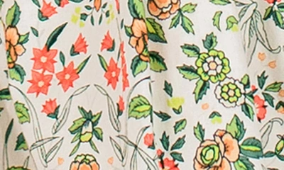 Popatu Kids' Floral Party Dress In Cream Multi