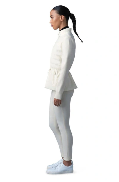 Mackage Laika Hybrid Down Peplum-hem Jacket In Cream