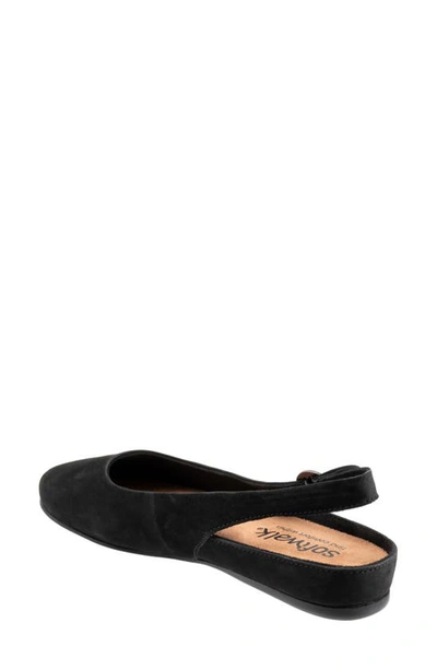 Softwalk Sandy Slingback Flat Sandal In Black