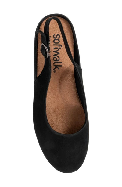 Softwalk Sandy Slingback Flat Sandal In Black