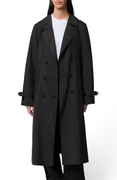 Shop Soia & Kyo Blaire Water Repellent Coat In Black