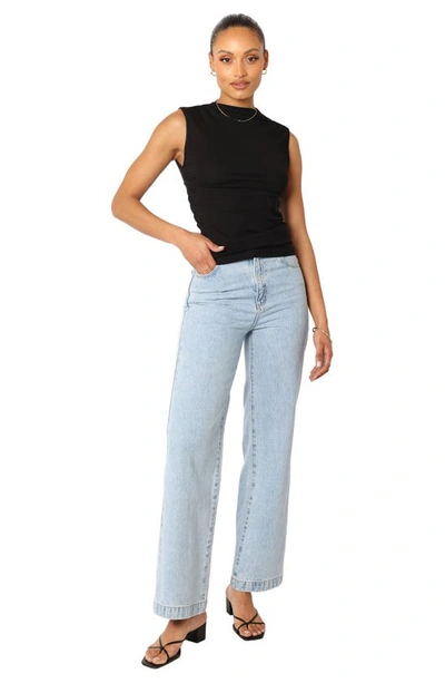 Petal And Pup Nissa Mock Neck Sleeveless Top In Black