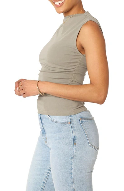 Petal And Pup Nissa Mock Neck Sleeveless Top In Olive