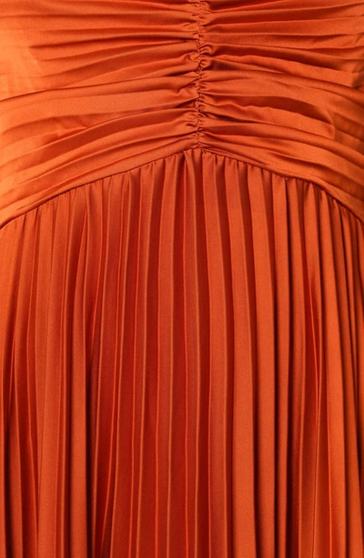 Petal And Pup Naira Pleated Maxi Dress In Sunset Orange | ModeSens